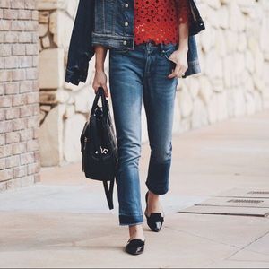 Banana Republic Cropped Flare Jeans 26 